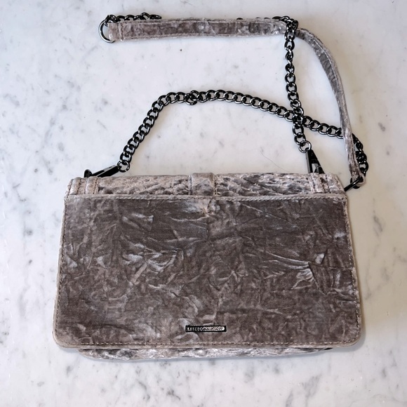 Crushed Velvet Rebecca Minkoff Flap Bag Purse - Picture 2 of 9